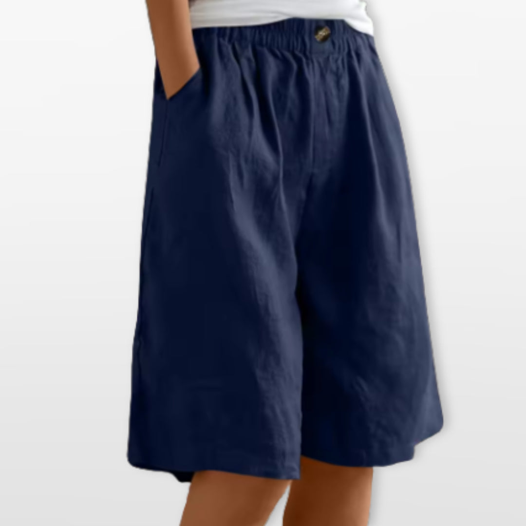 Short Ample Taille Élastique Femme