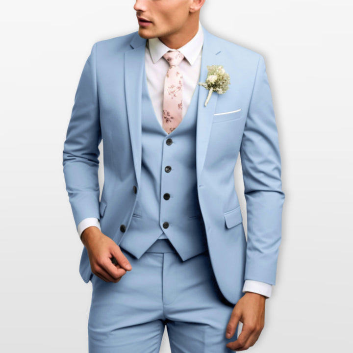Costume Trois Pièces Ajusté Élégant Homme