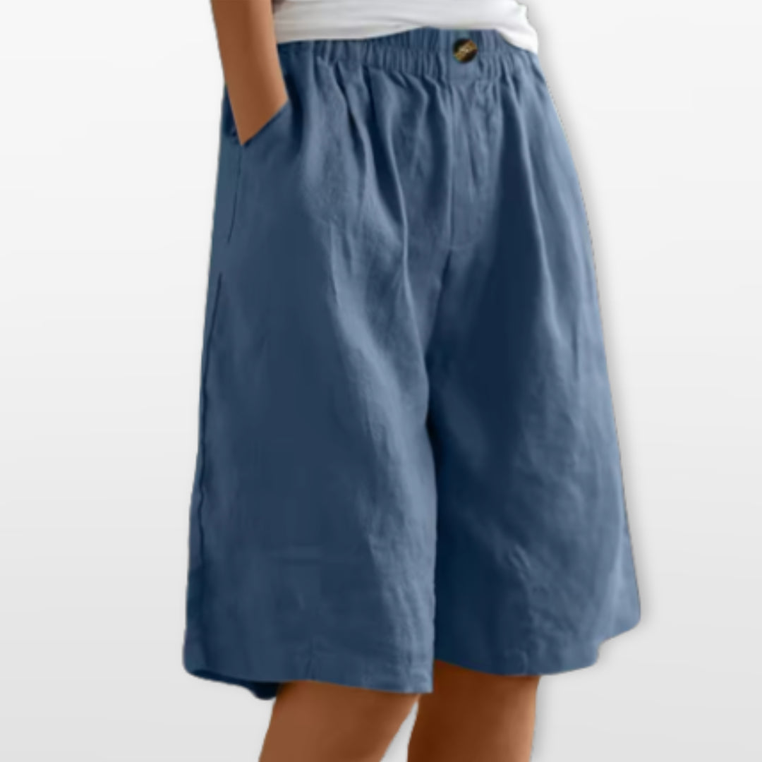 Short Ample Taille Élastique Femme