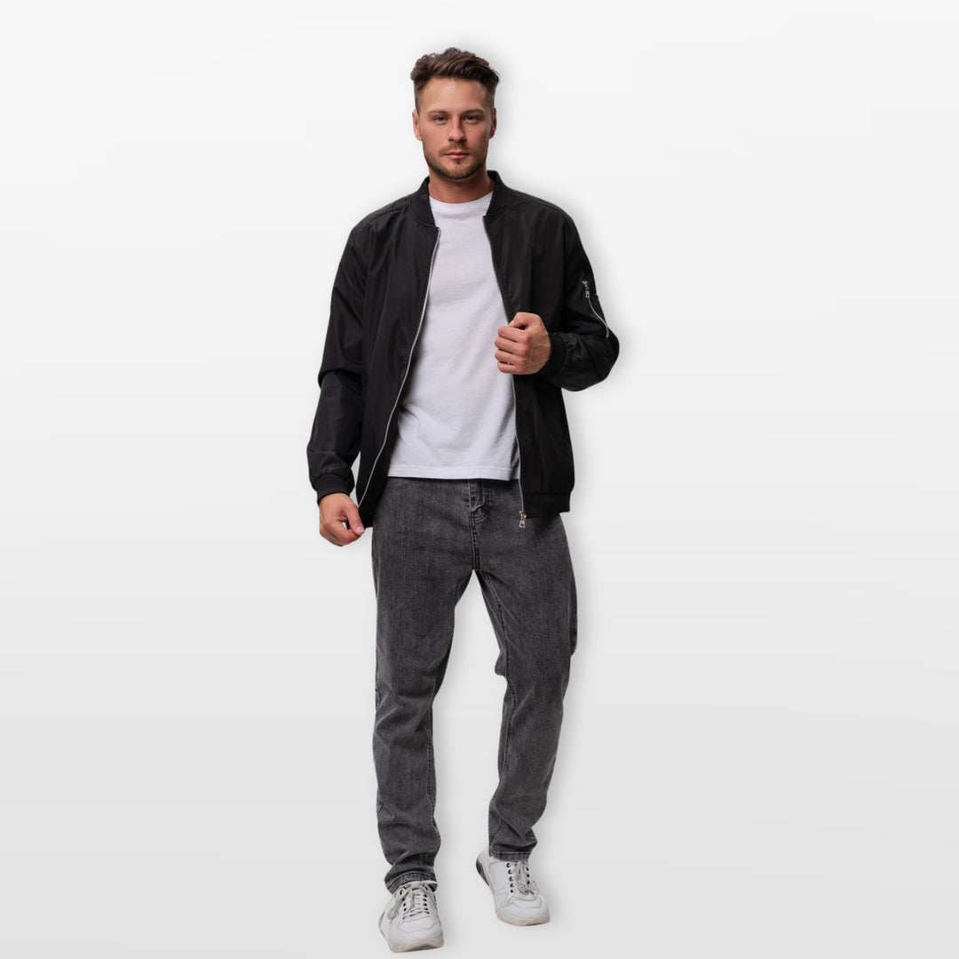 Blouson Bomber Léger Homme Coupe Ajustée