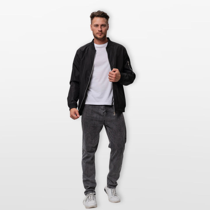 Blouson Bomber Léger Homme Coupe Ajustée