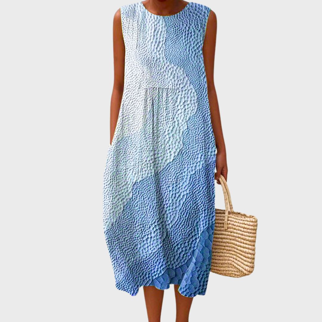 Robe Midi Sans Manches À Carreaux Femme