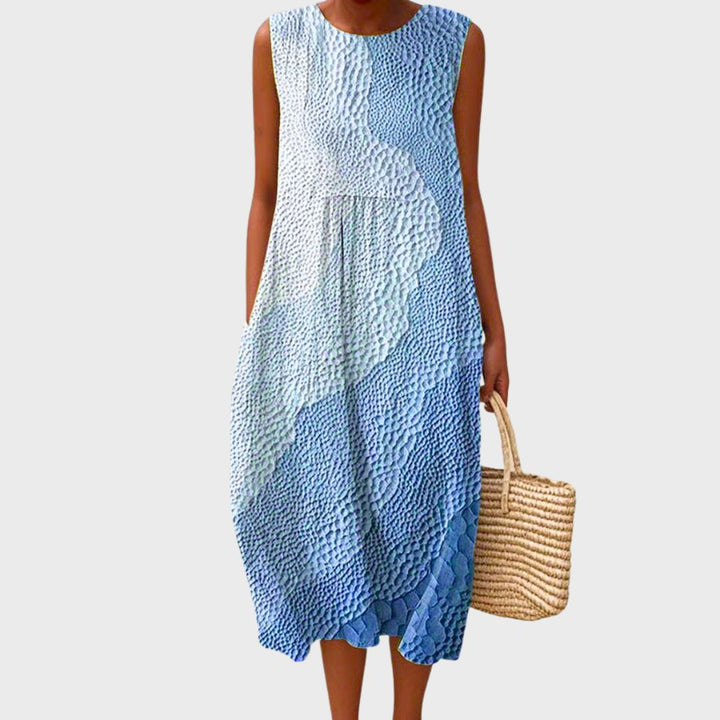 Robe Midi Sans Manches À Carreaux Femme
