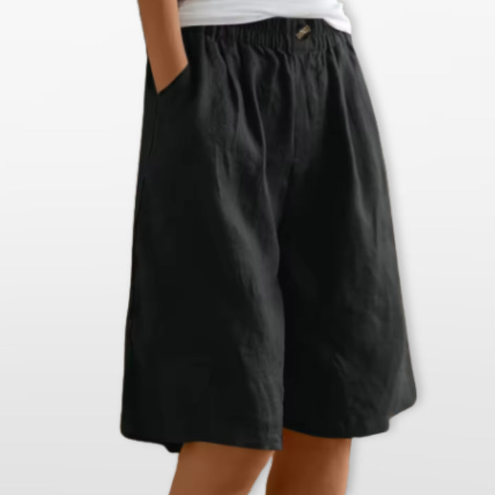 Short Ample Taille Élastique Femme