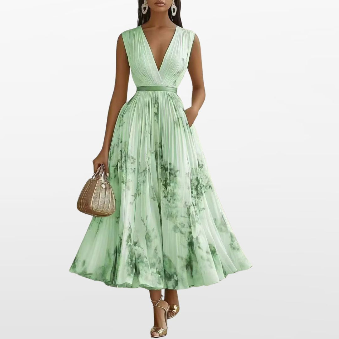 Robe Midi Plissée Femme