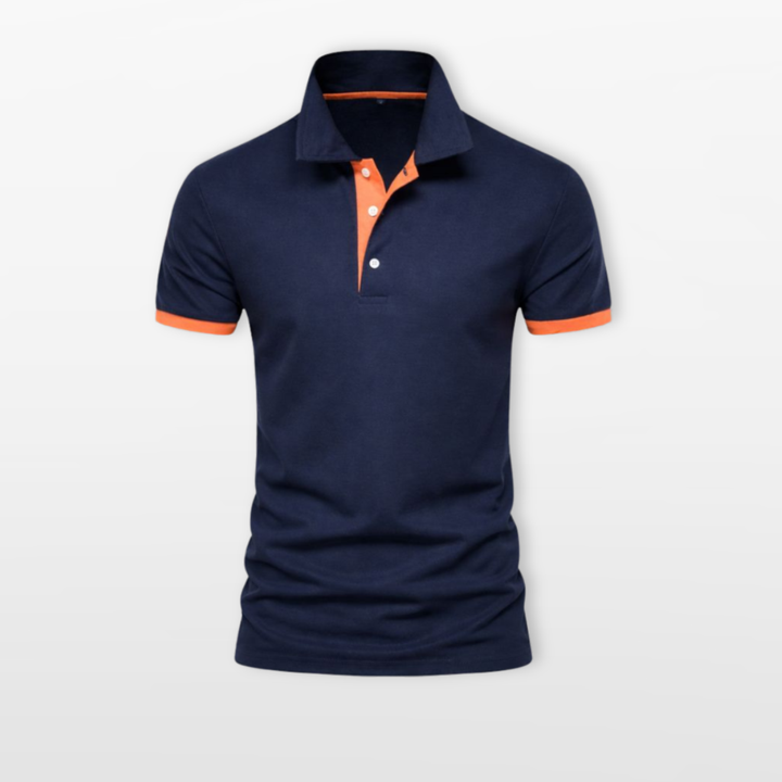 Polo Homme Coupe Ajustée Col Contrasté Élégant