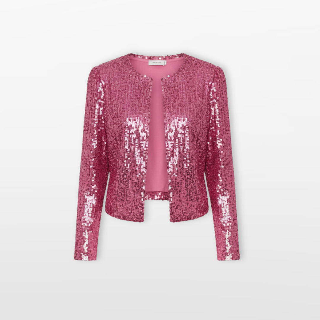 Veste Femme Sequins Courte Élégante Soirée