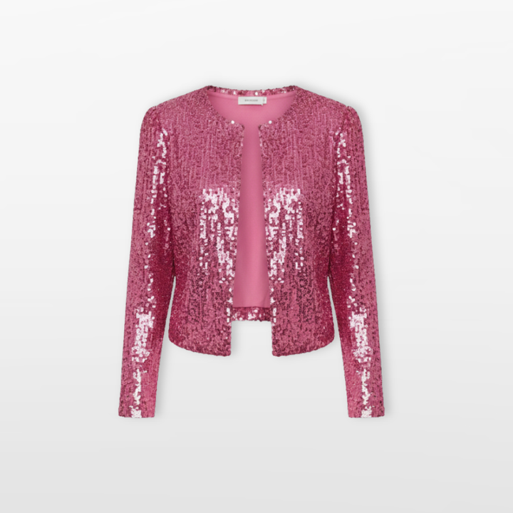 Veste Femme Sequins Courte Élégante Soirée