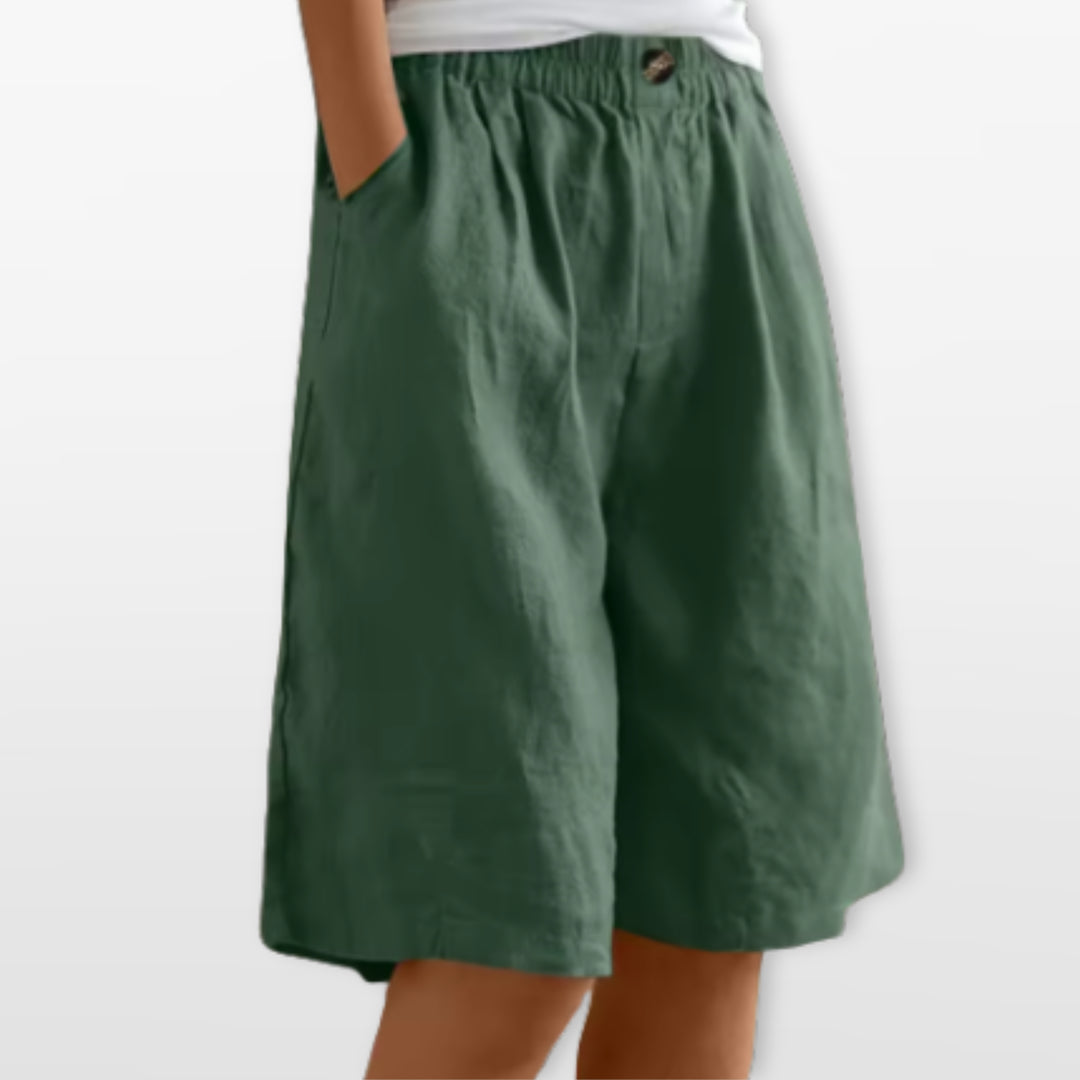 Short Ample Taille Élastique Femme