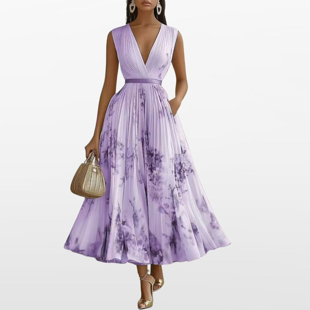 Robe Midi Plissée Femme