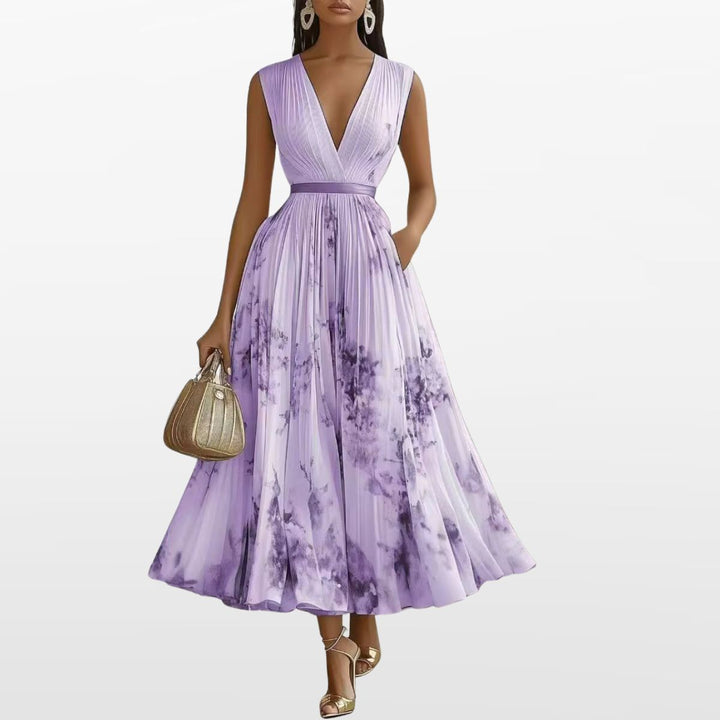Robe Midi Plissée Femme