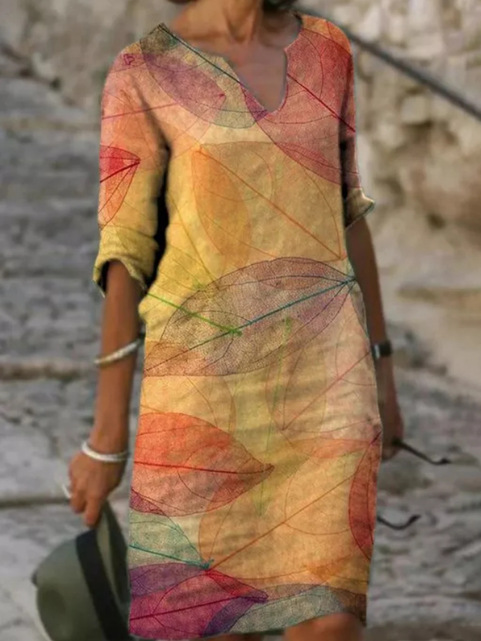 Robe Midi Bohème Imprimée Femme