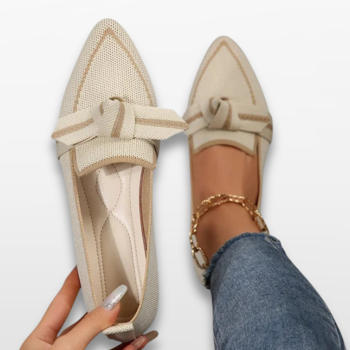 Mocassins Femme Orthopédiques à Nœud Bout Pointu