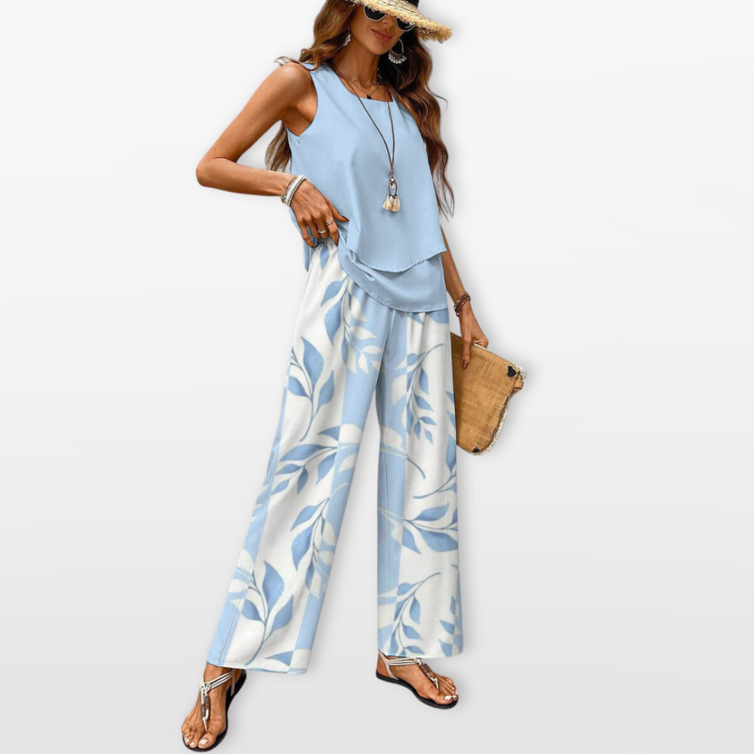 Ensemble Femme Pantalon Large Fluide