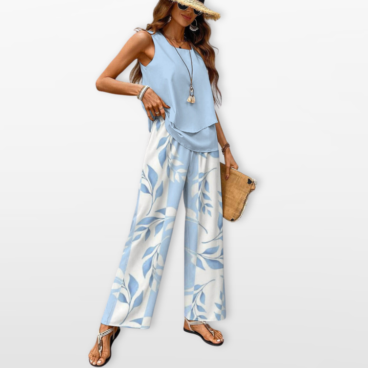 Ensemble Femme Pantalon Large Fluide