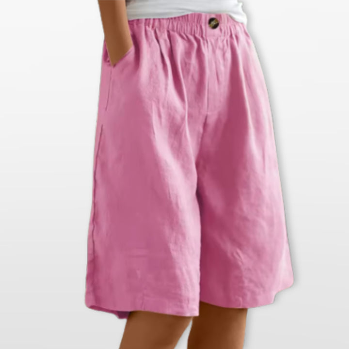 Short Ample Taille Élastique Femme