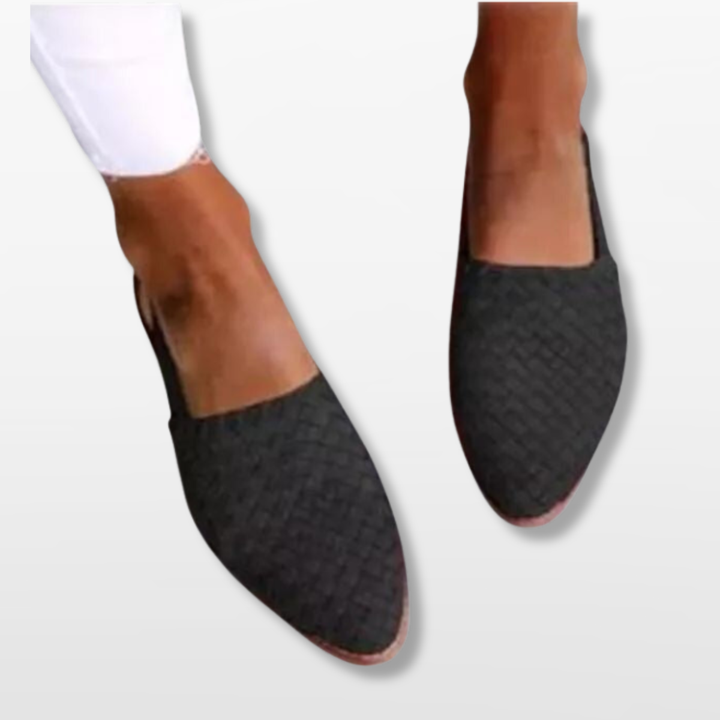Mules Femme Élégantes Tressées à Bout Pointu