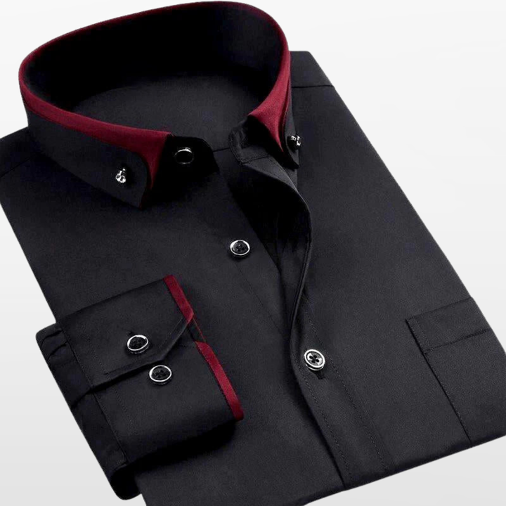 Chemise Ajustée Homme Col Contrasté