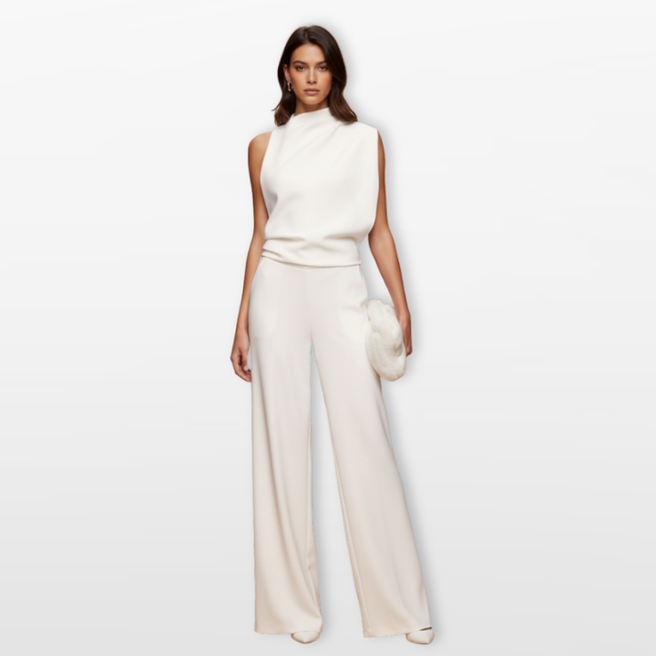 Combinaison Femme Large Élégante Sans Manches