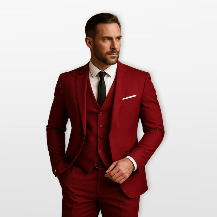 Costume Trois Pièces Ajusté Moderne Homme