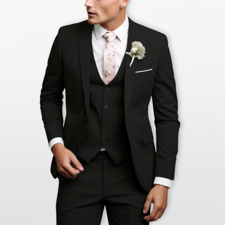 Costume Trois Pièces Ajusté Élégant Homme