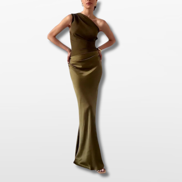 Robe Maxi Élégante Femme à Une Épaule