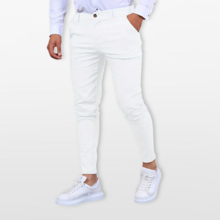 Pantalon Homme Slim Élégant Ajusté Moderne