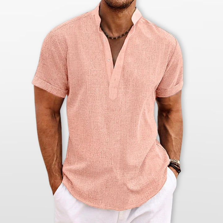 Polo Col V Coupe Ample Décontracté Homme