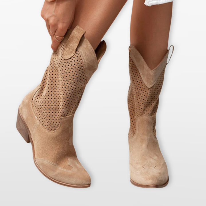 Bottes Western Femme Perforées