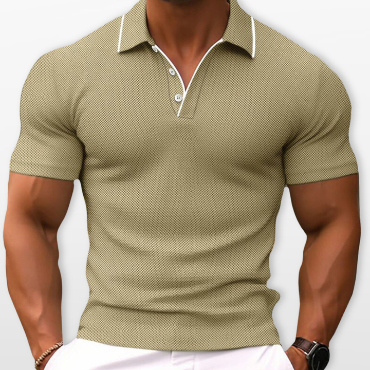 Polo Homme Coupe Ajustée Texturé Moderne