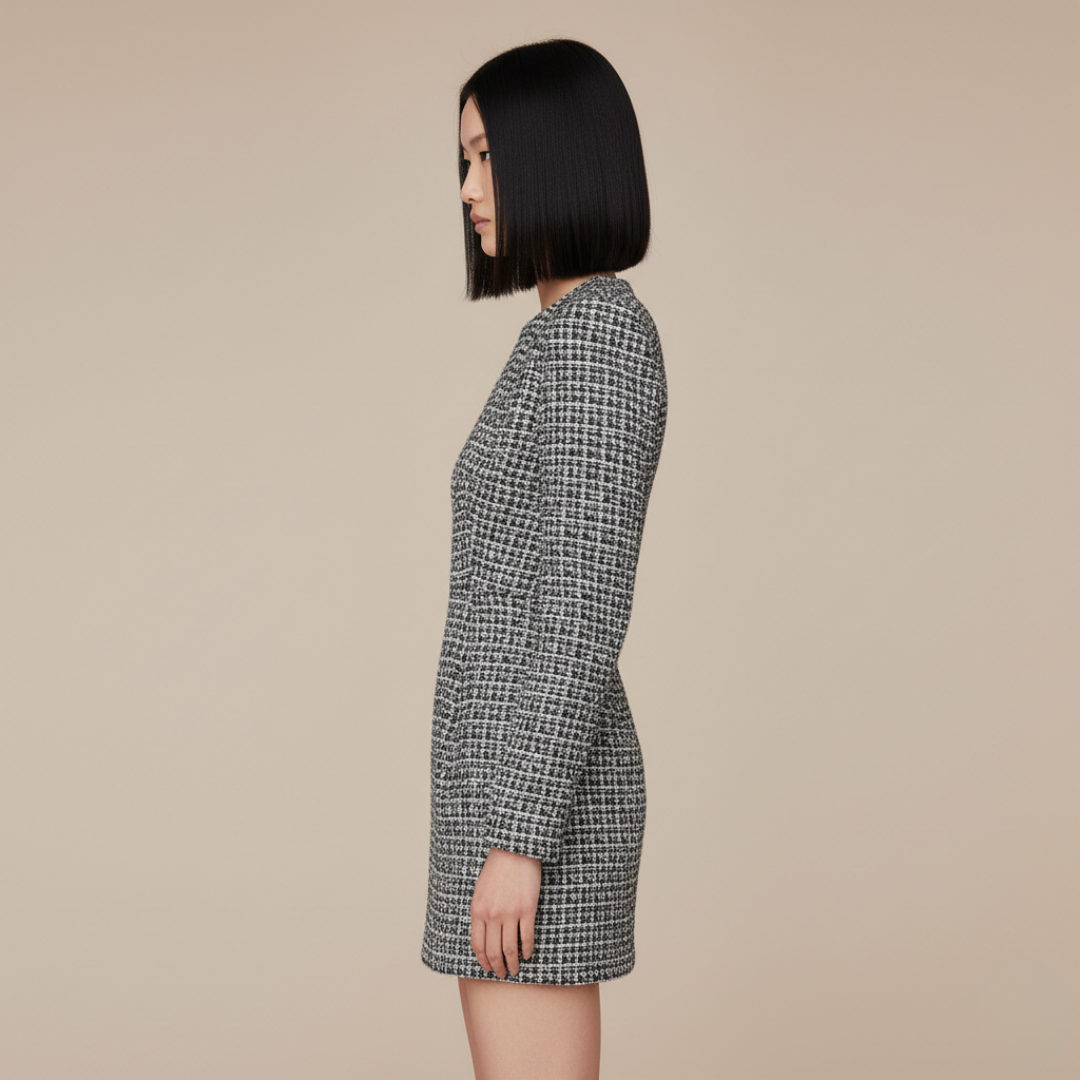 Camille - Robe Courte en Tweed