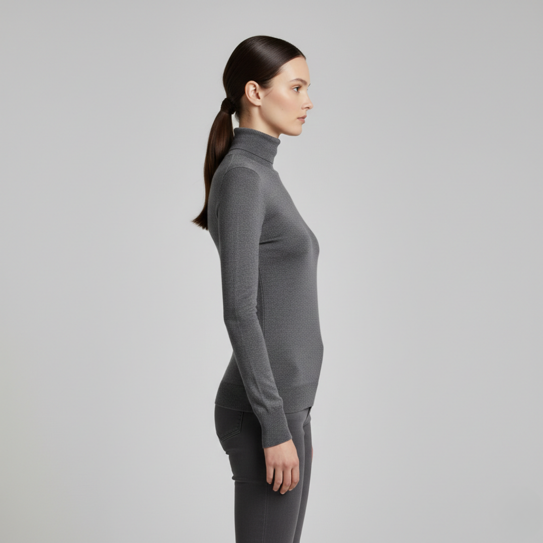 Lucie - Pull à Col Roulé Ajusté