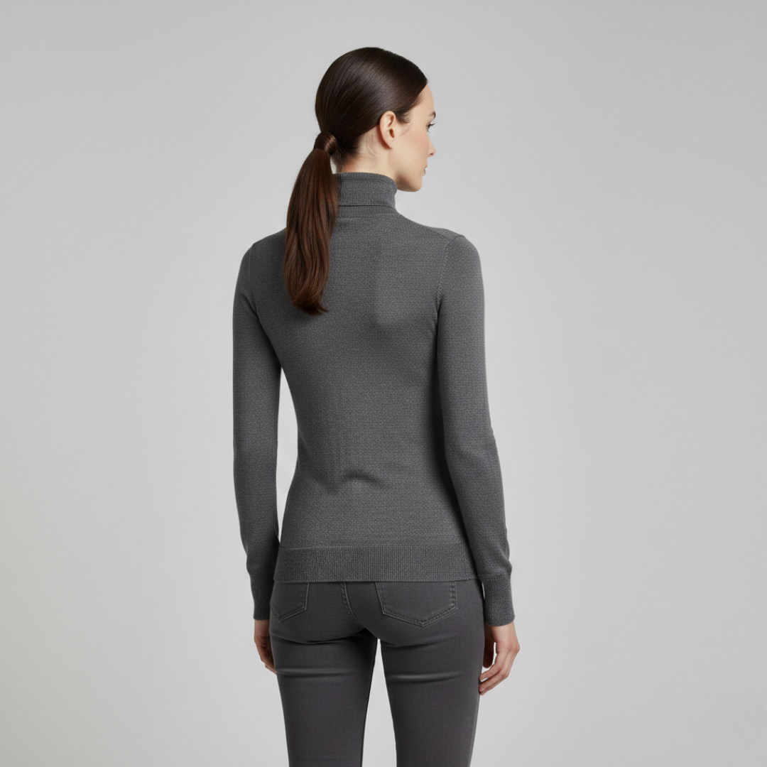 Lucie - Pull à Col Roulé Ajusté