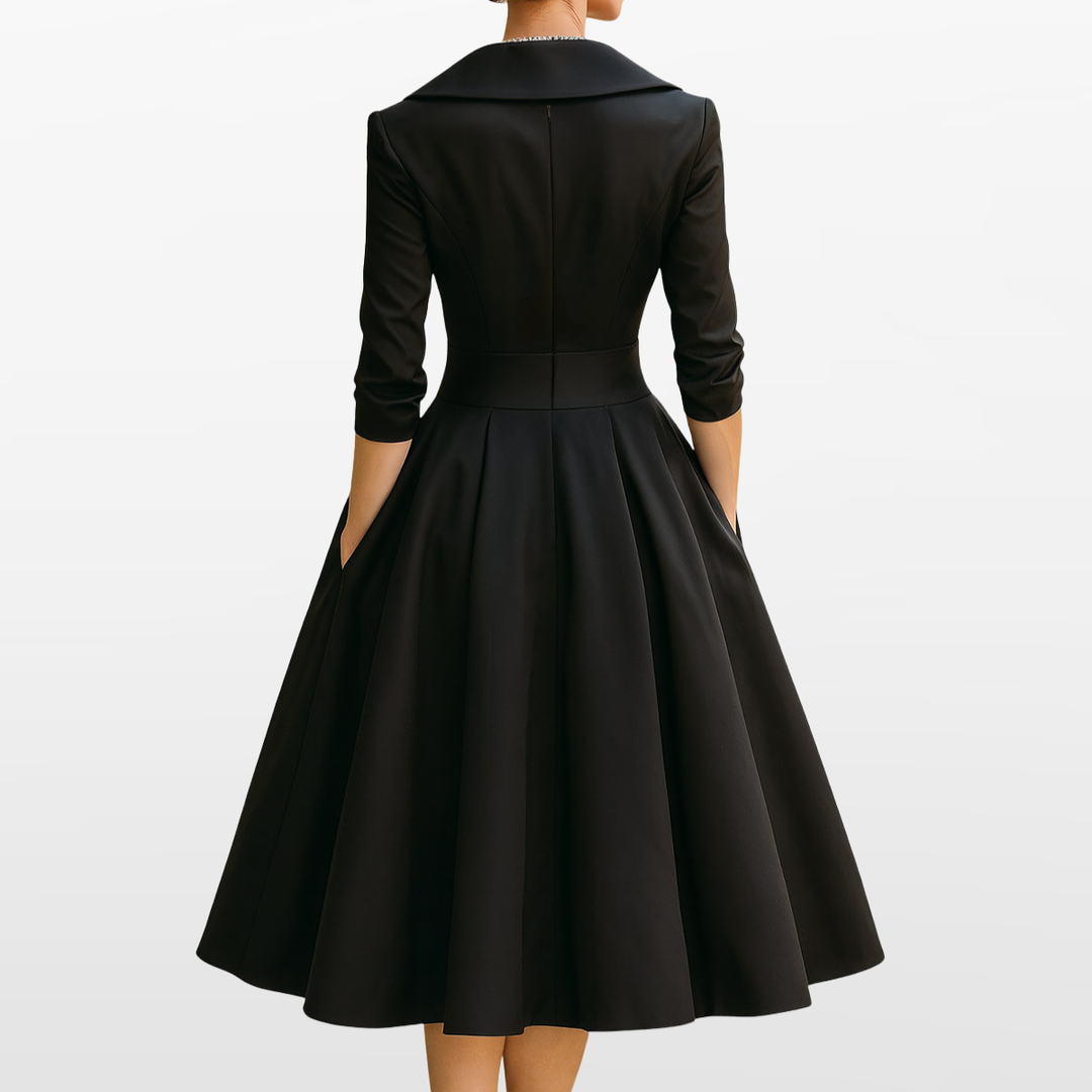 Robe Midi Femme Avec Taille Marquée