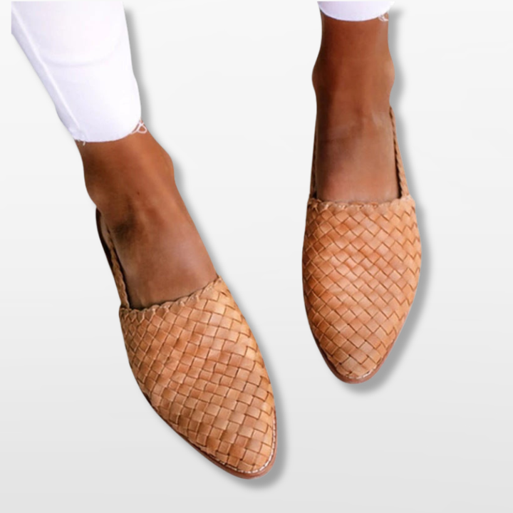 Mules Femme Élégantes Tressées à Bout Pointu