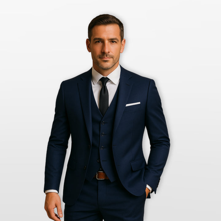 Costume Trois Pièces Ajusté Moderne Homme