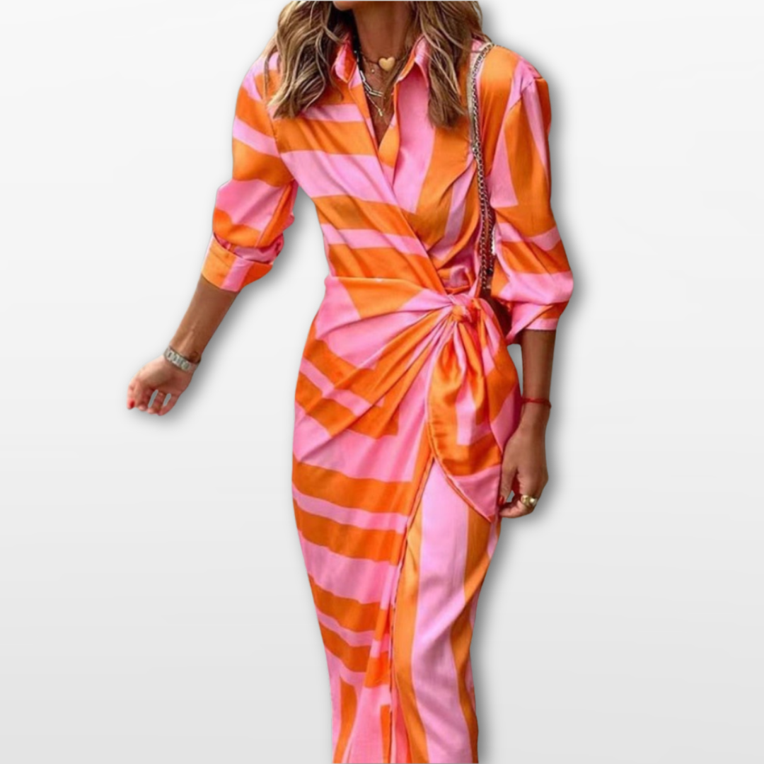 Robe Midi Femme Coupe Portefeuille