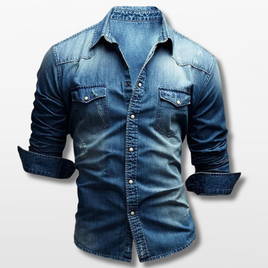 Chemise Homme en Denim Coupe Ajustée