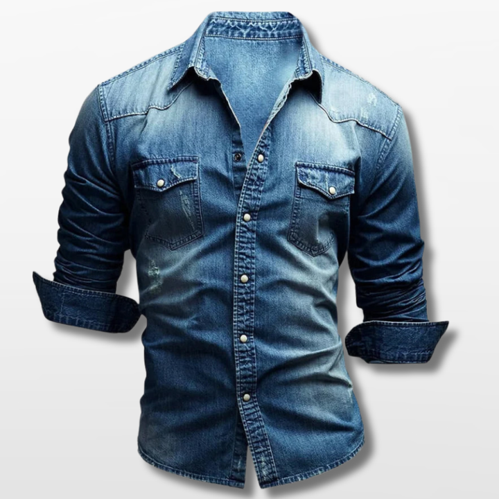 Chemise Homme en Denim Coupe Ajustée