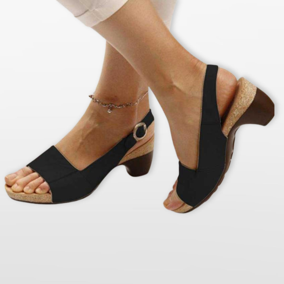 Sandales À Talon Confort Femme