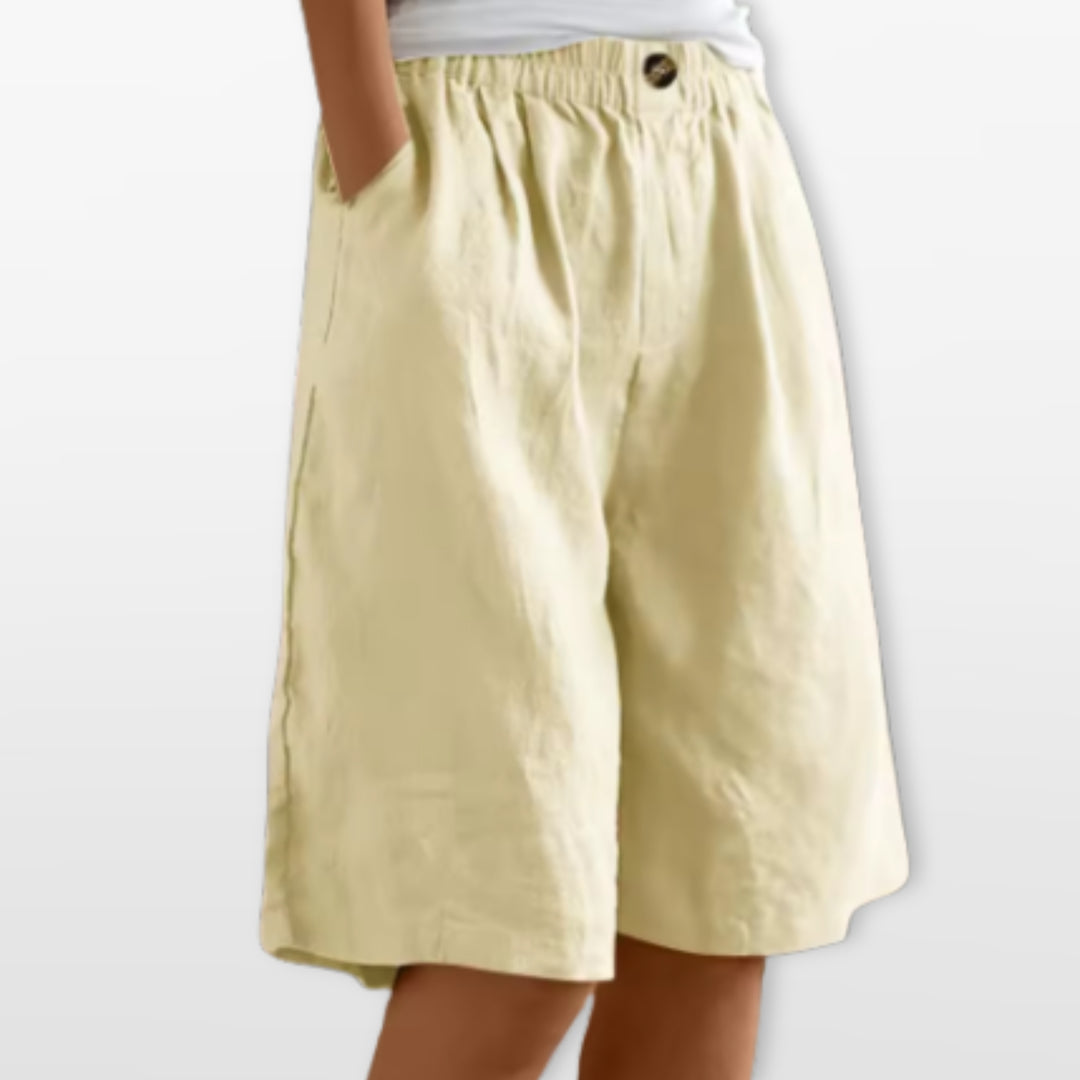 Short Ample Taille Élastique Femme