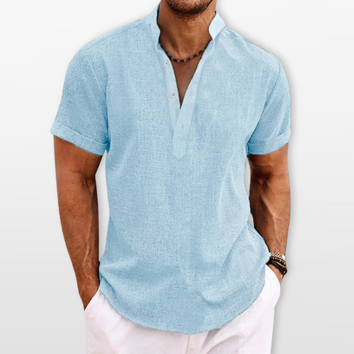 Polo Col V Coupe Ample Décontracté Homme
