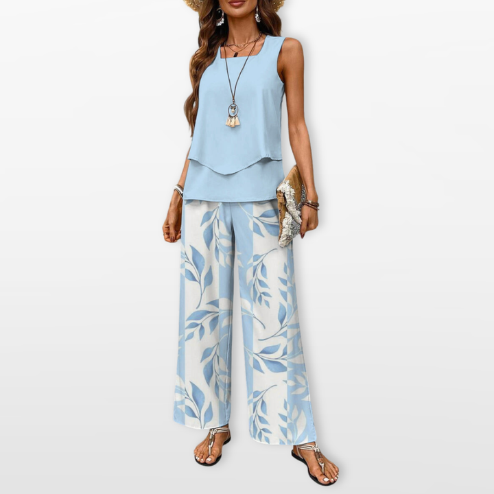 Ensemble Femme Pantalon Large Fluide