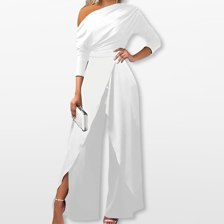 Combinaison Femme Épaule Dénudée Coupe Large