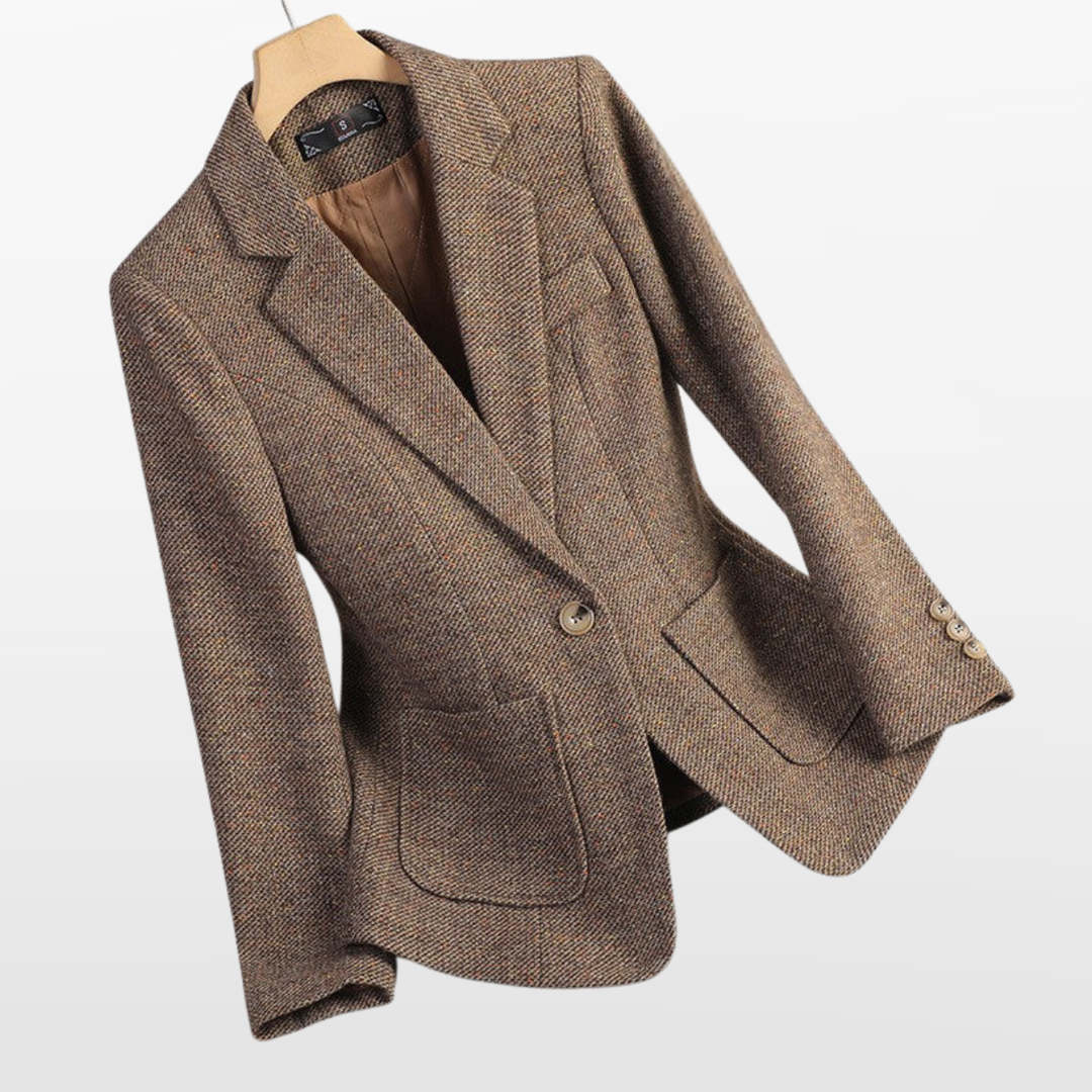 Blazer Femme Laine Ajusté Élégant Structuré