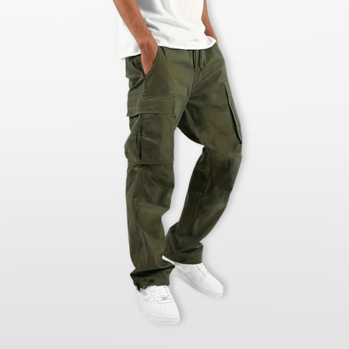 Pantalon Cargo Homme Coupe Décontractée Cordon