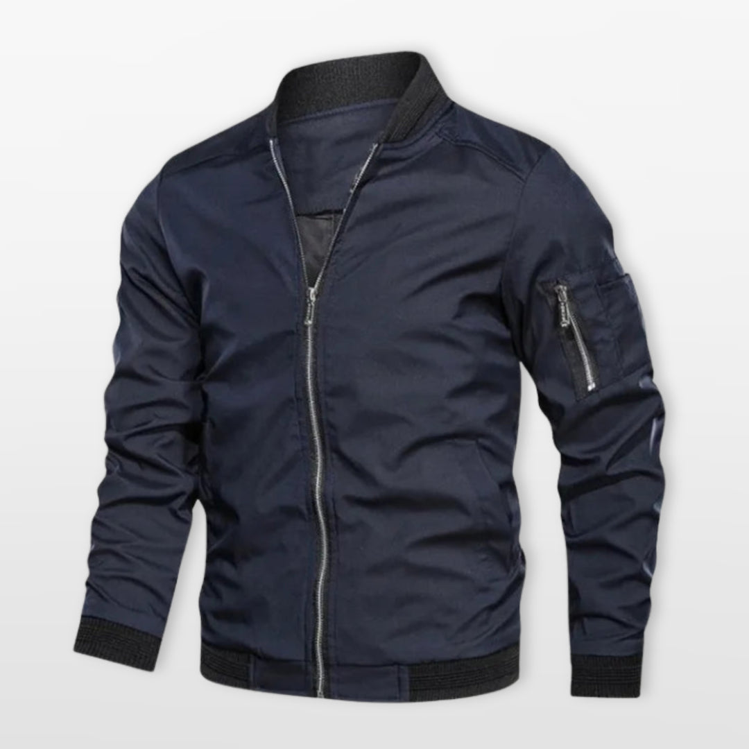 Blouson Bomber Léger Homme Coupe Ajustée