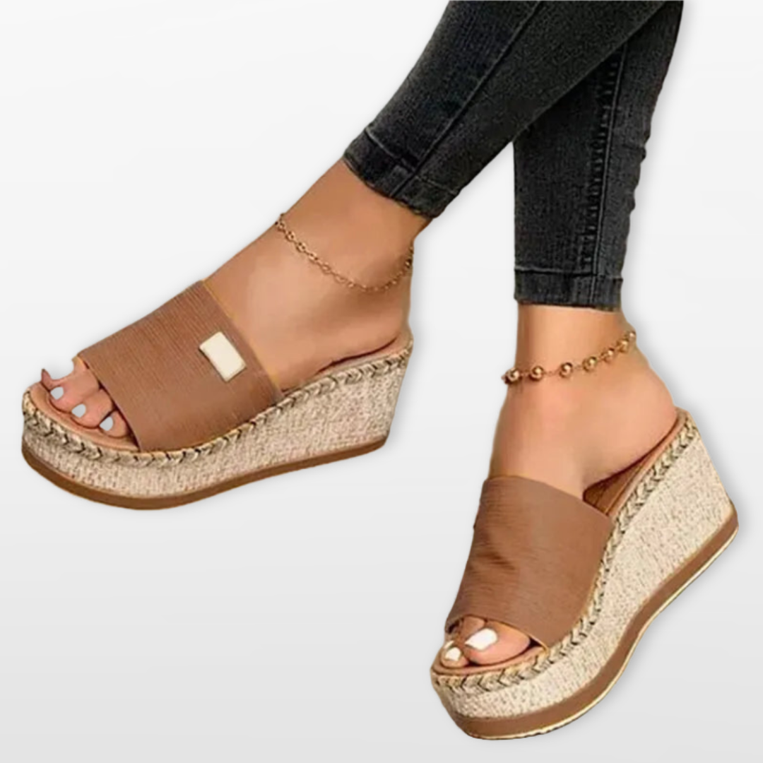 Sandales Femme Compensées Plateforme Espadrille Mule