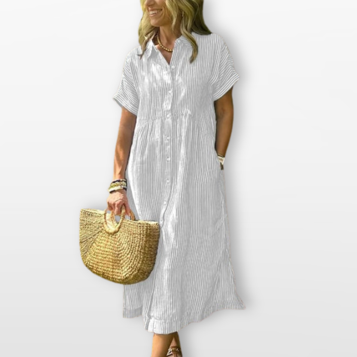 Robe Midi Femme Style Chemise