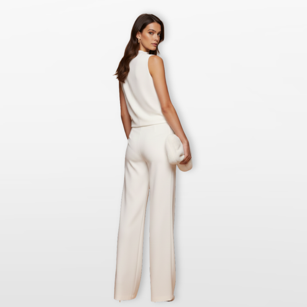 Combinaison Femme Large Élégante Sans Manches